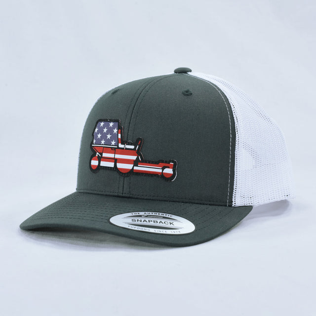 American Flag Mower Trucker Hat